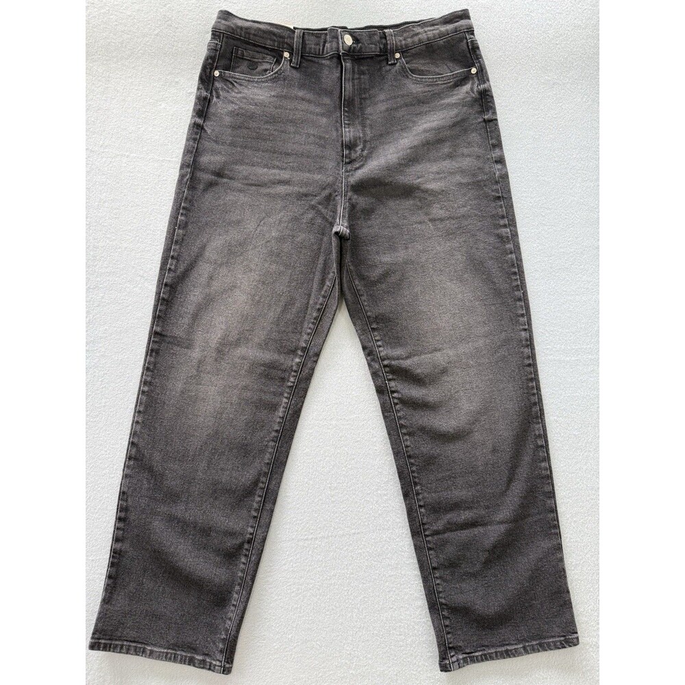 Gloria Vanderbilt Womens Jeans Size 16 Black Faded Wash Straight Leg NWT